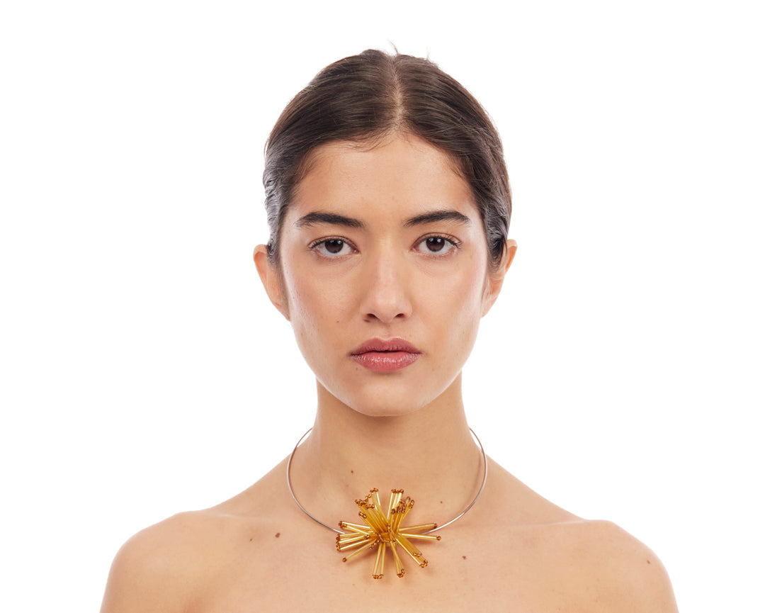 Dandelion Bloom Choker - Gold