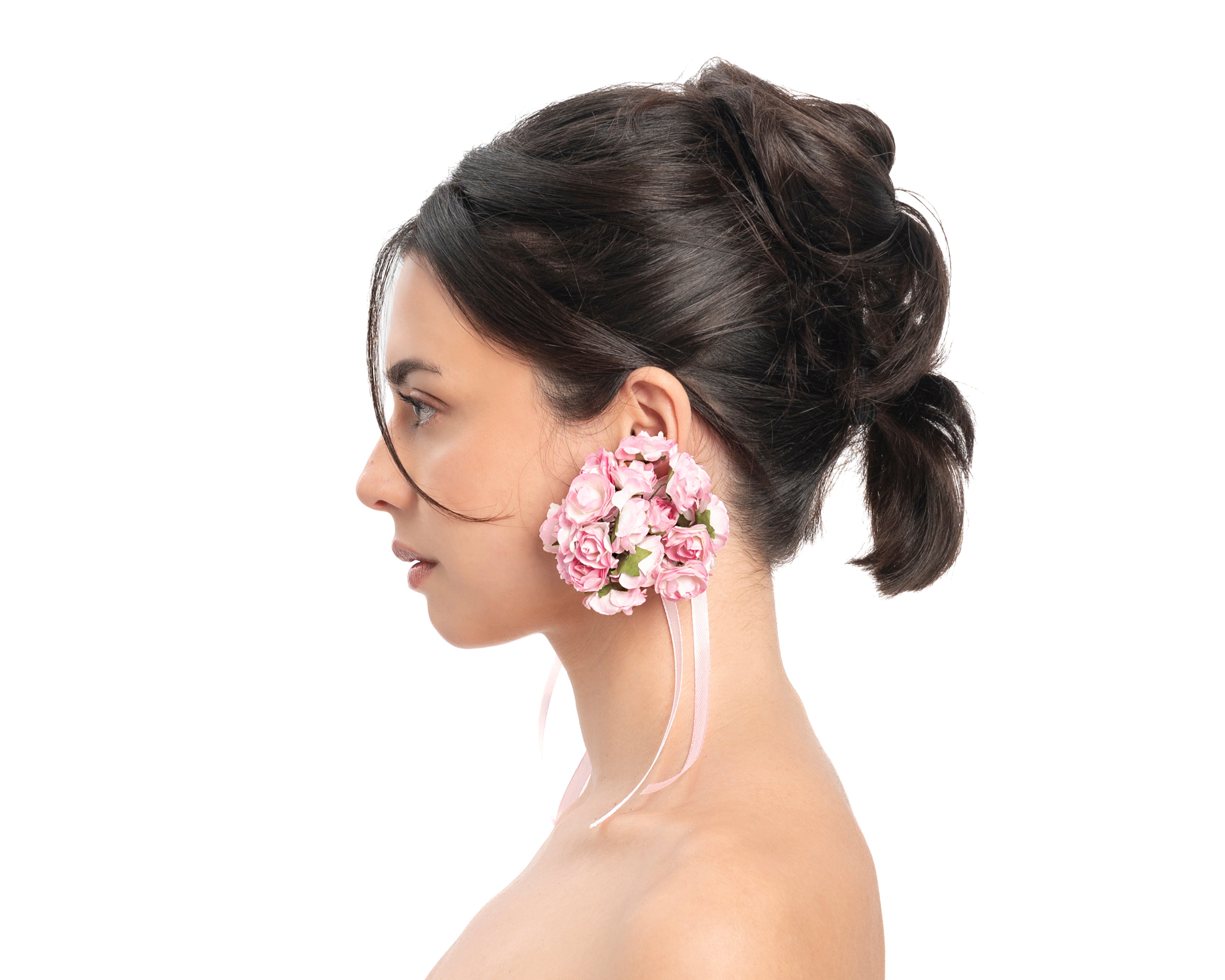 Wedding Bouquet Earrings - Pink