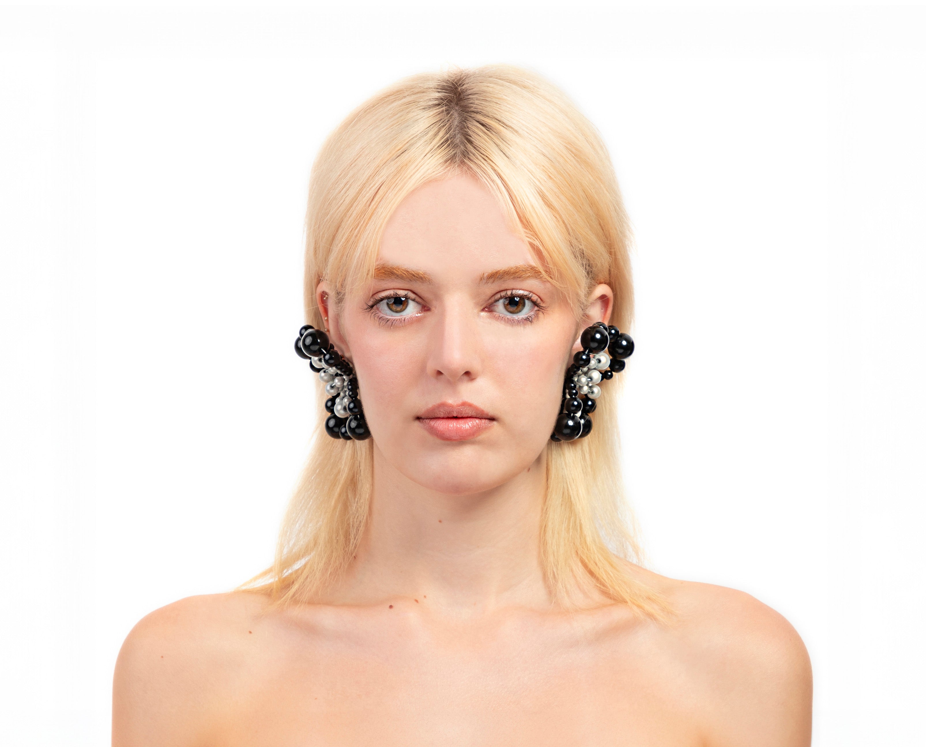 Candy Earrings - Black/ Reflective Grey