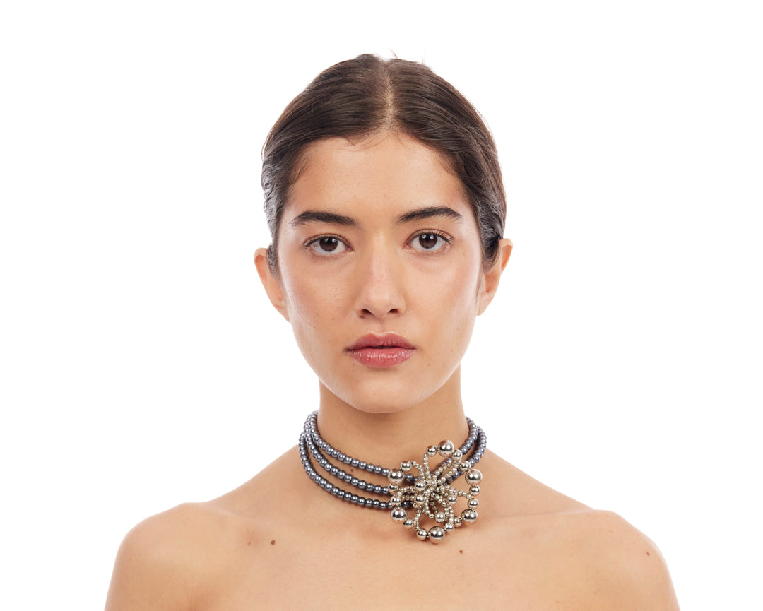 Bloom Armor Choker - Silver