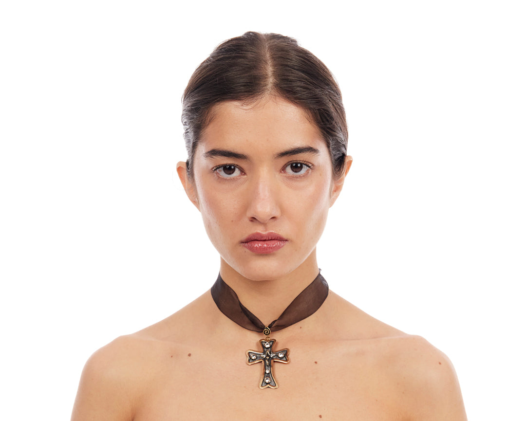 Midnight Prayer Choker - Gold