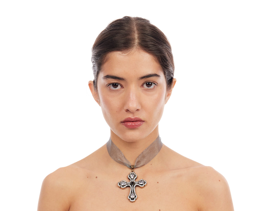 Midnight Prayer Choker - Silver
