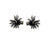 Dandelion Bloom Earrings - Black