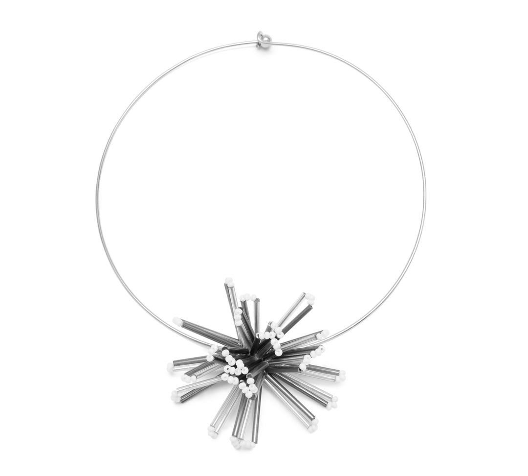 Dandelion Bloom Choker - Silver