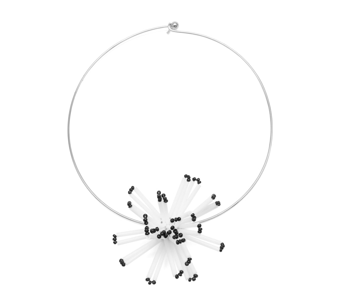 Dandelion Bloom Choker - White