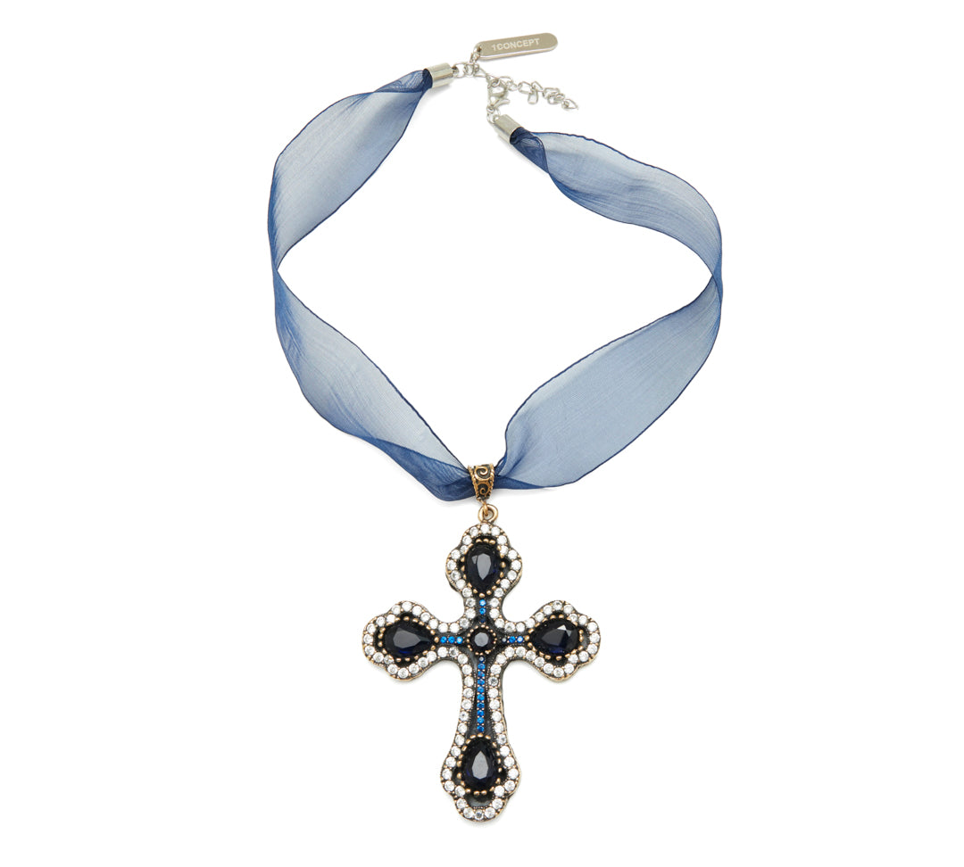 Midnight Prayer Choker - Dark Blue