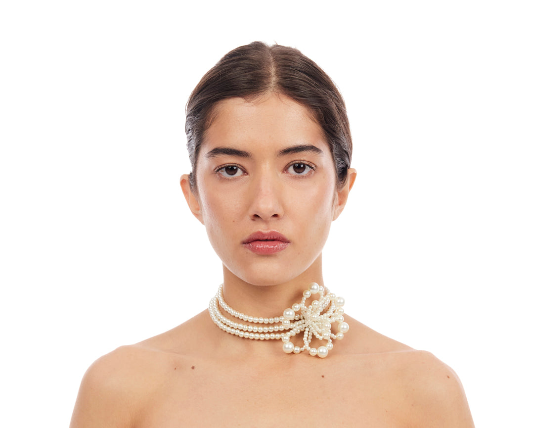 Bloom Armor Choker - Pearl