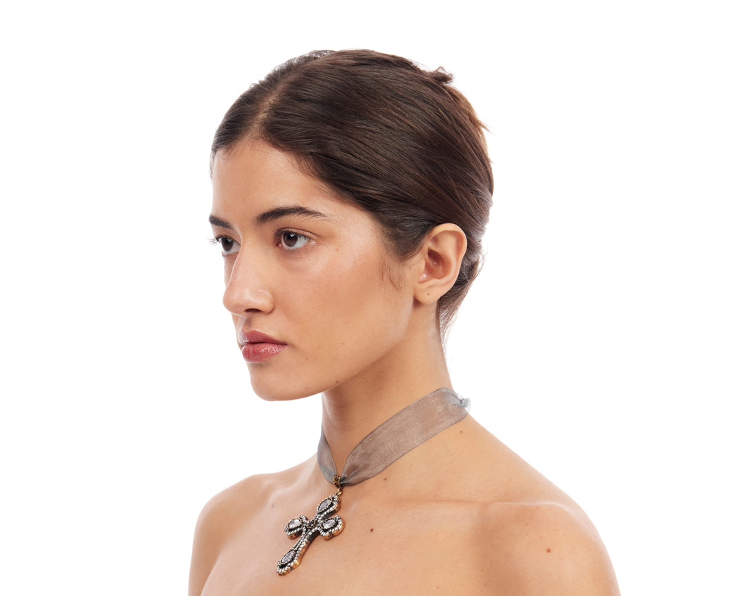 Midnight Prayer Choker - Silver