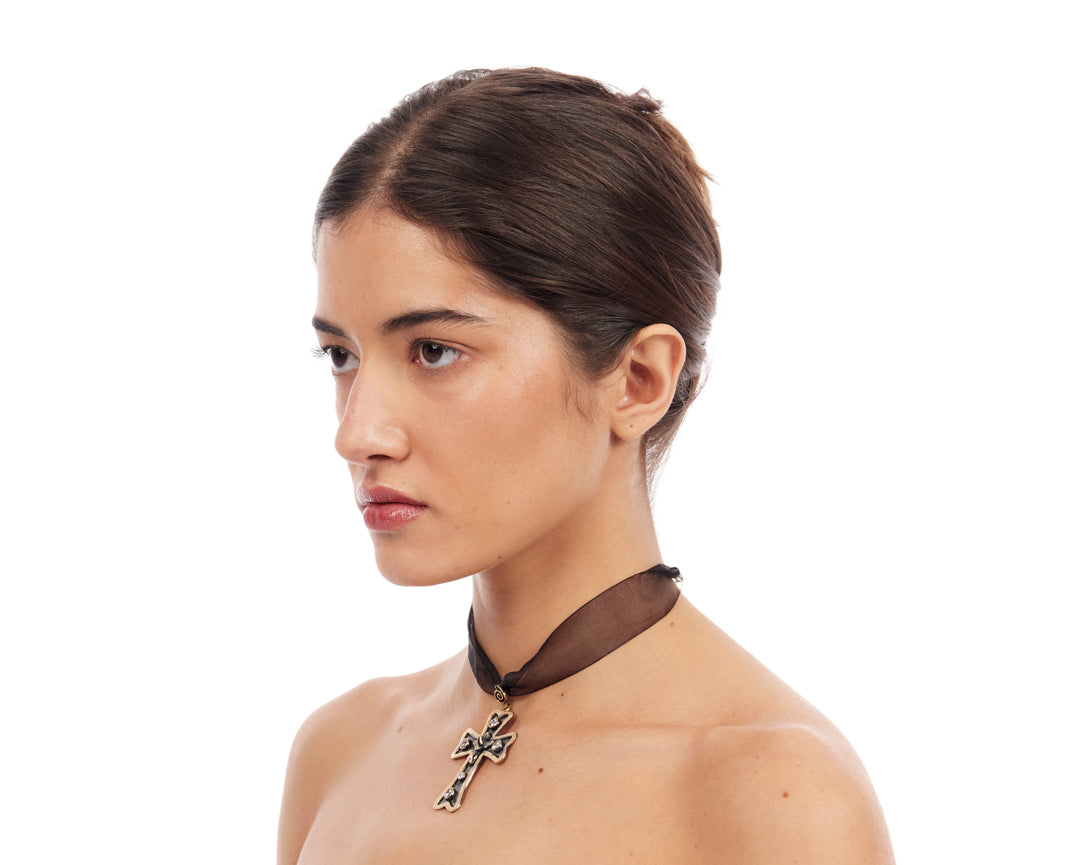 Midnight Prayer Choker - Gold