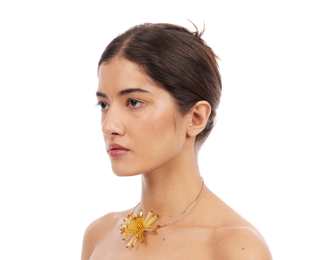 Dandelion Bloom Choker - Gold
