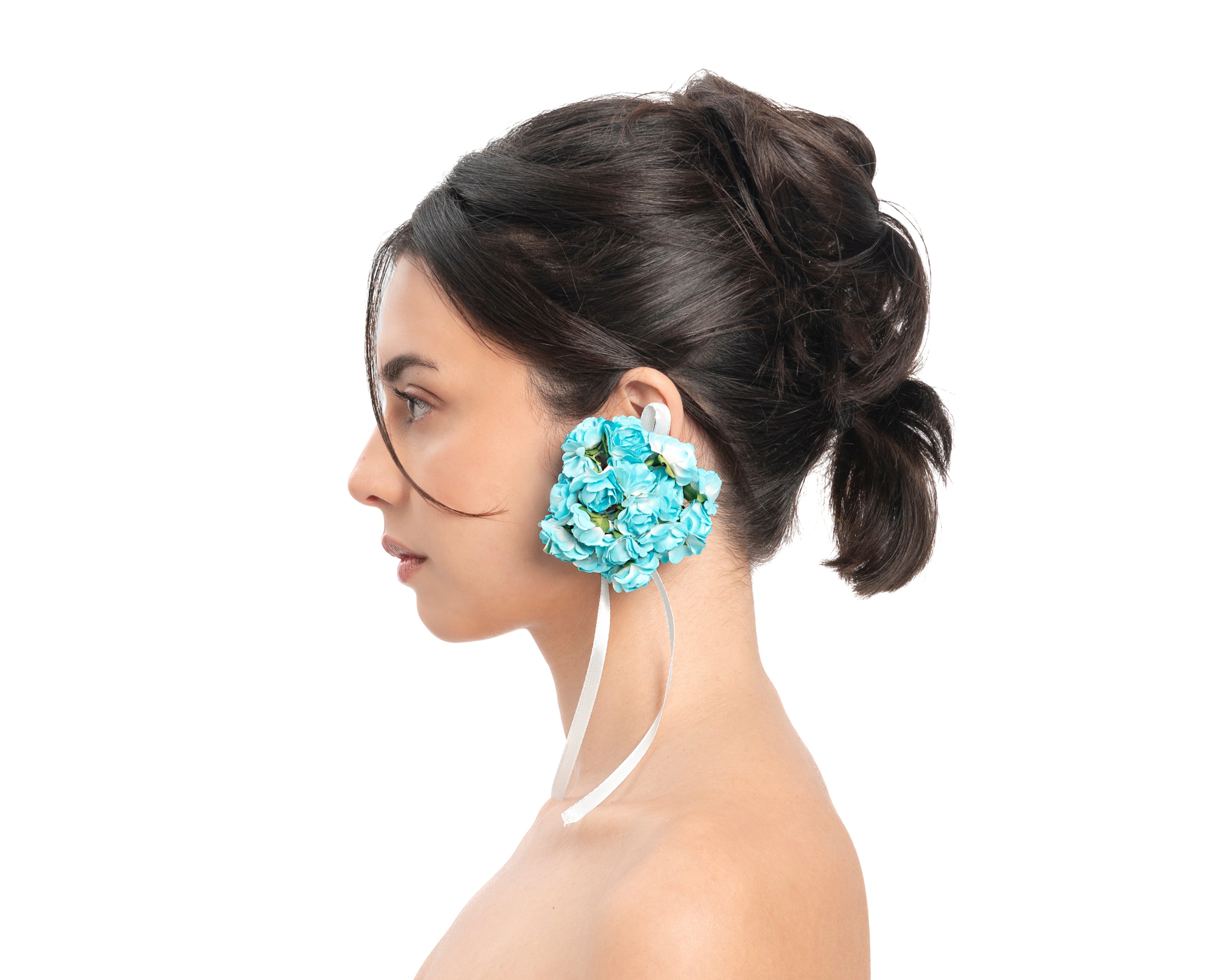 Wedding Bouquet Earrings - Blue