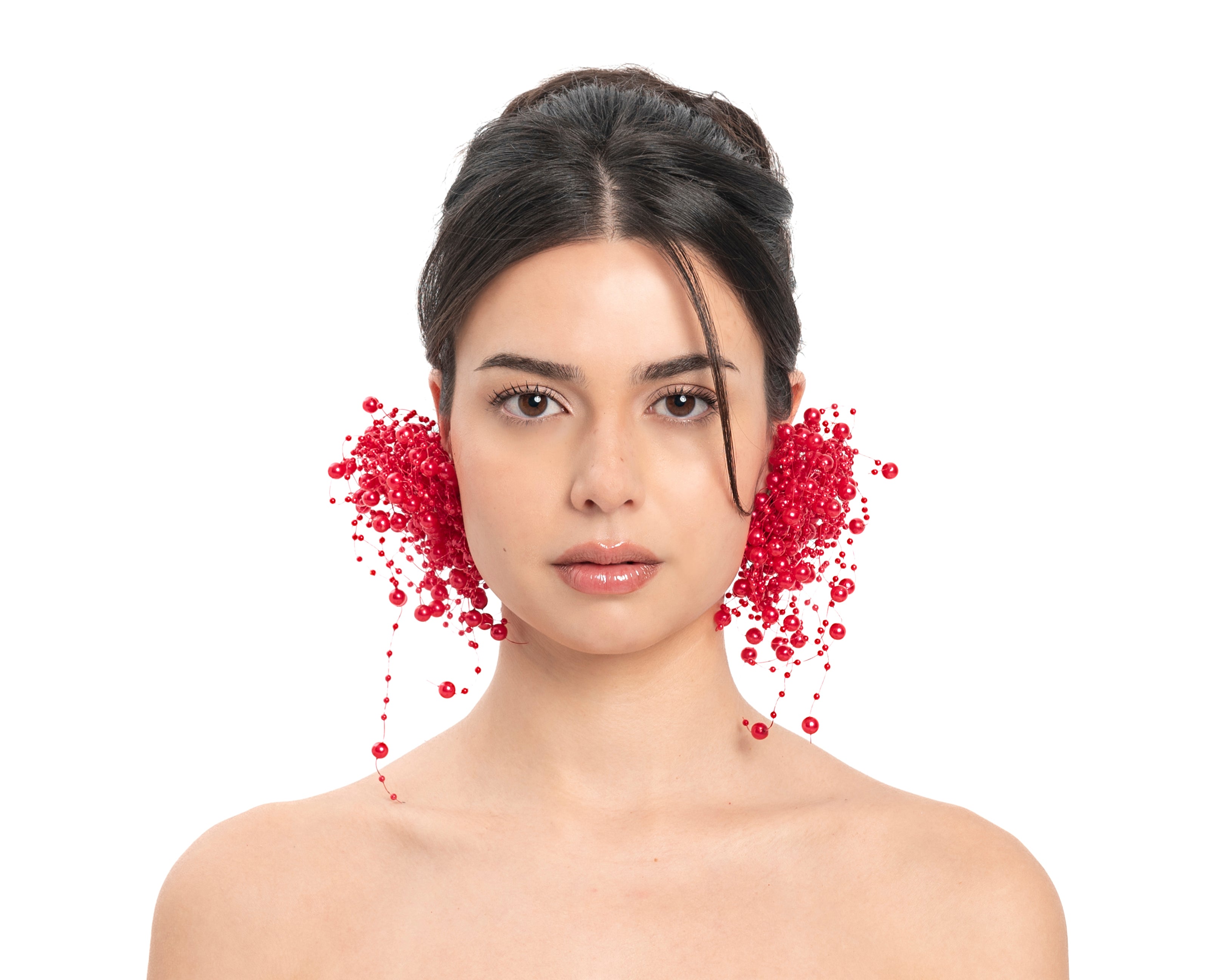 Bubble Bath Earrings - Red