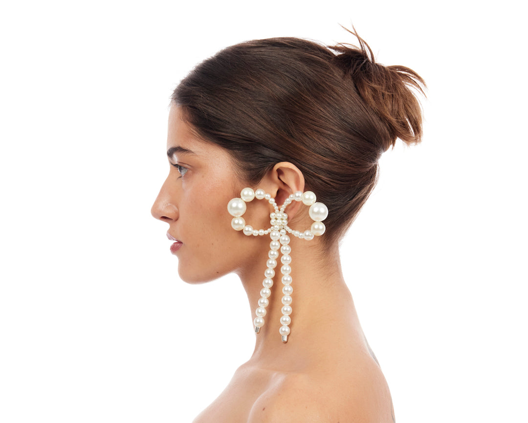 Holly Molly Bow Earrings - Black