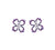 Candy Earrings - Lilac/ Reflective Pink