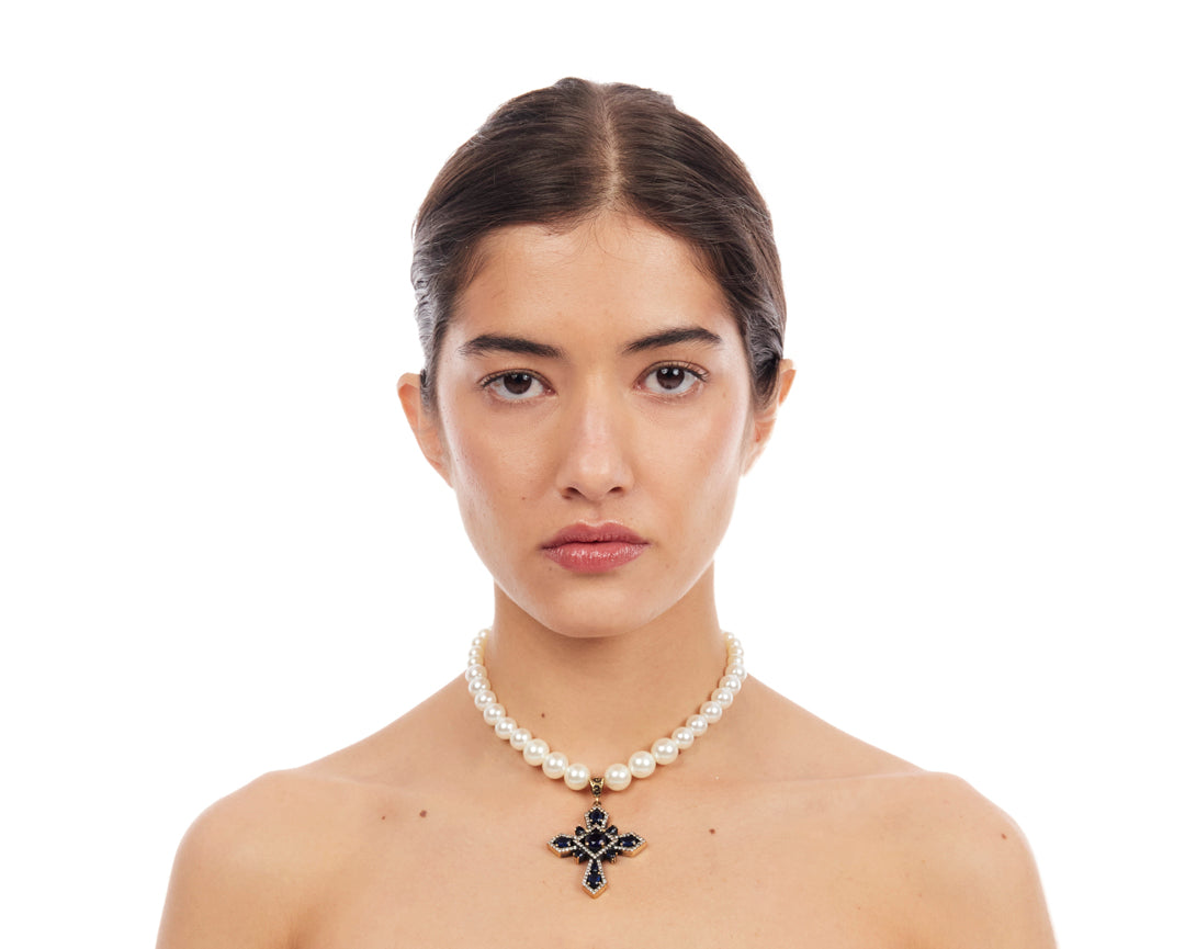Little Prayer Choker - Blue