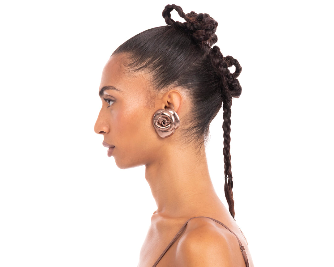 Sacred Rose Earrings Bronze