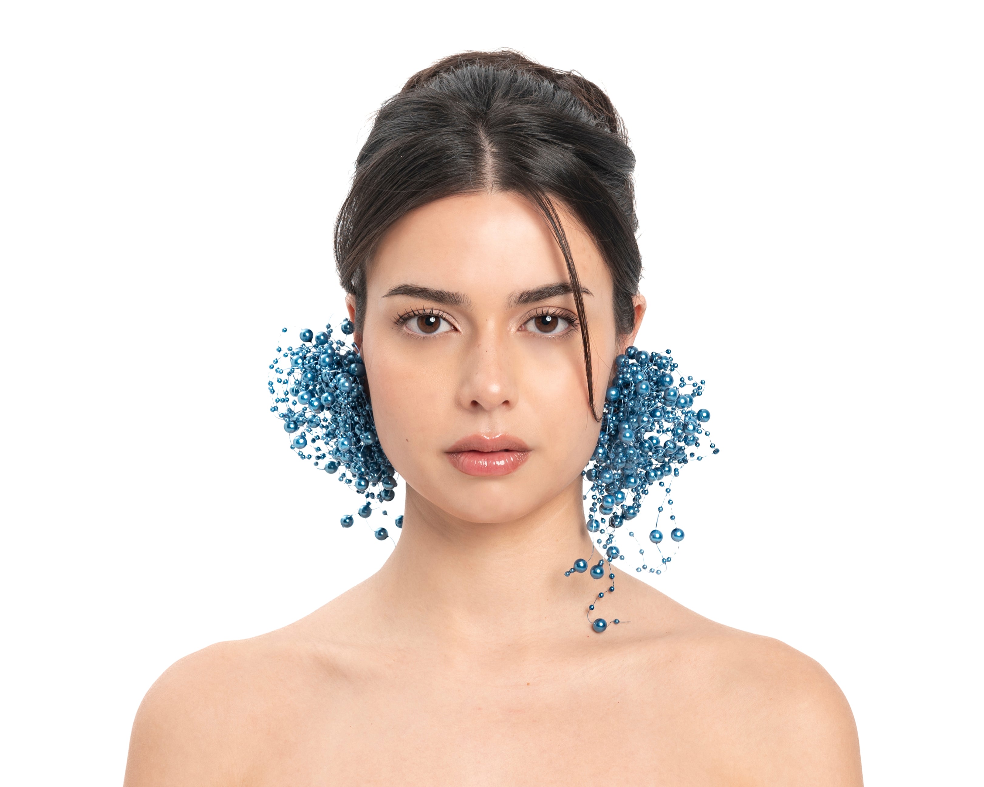 Bubble Bath Earrings - Petroleum Blue