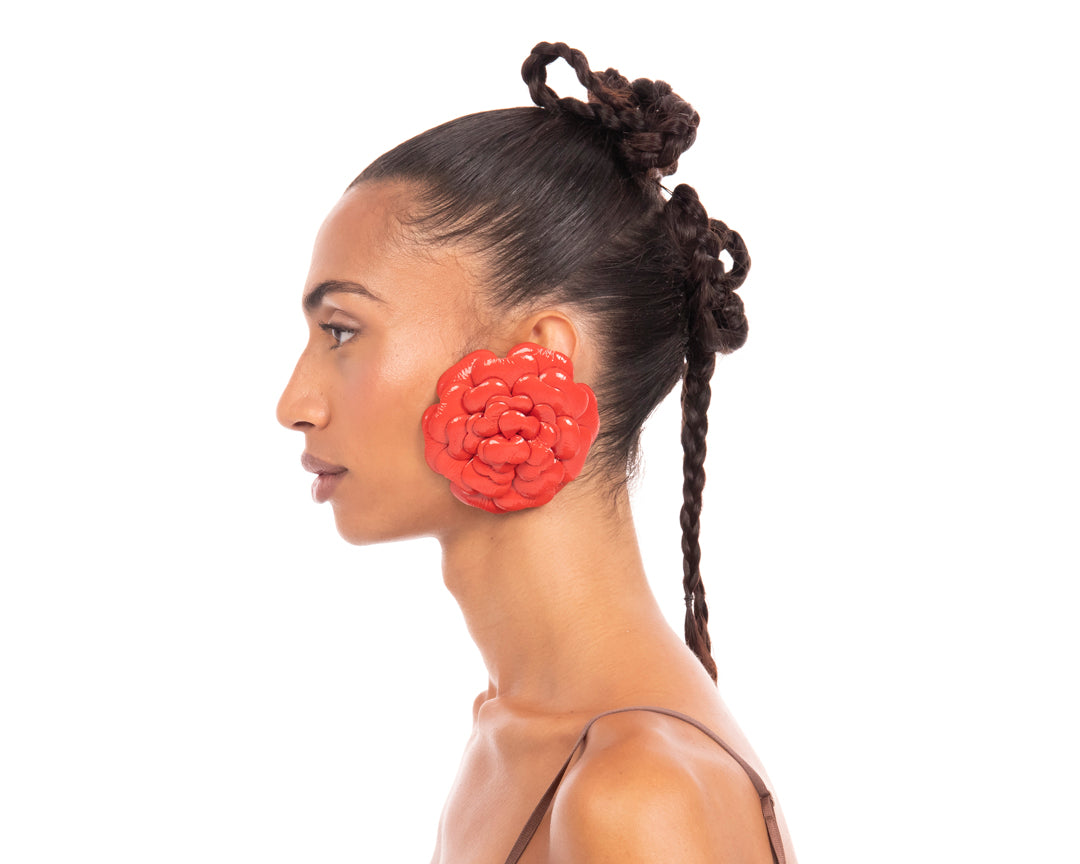 Bloom Earrings Red