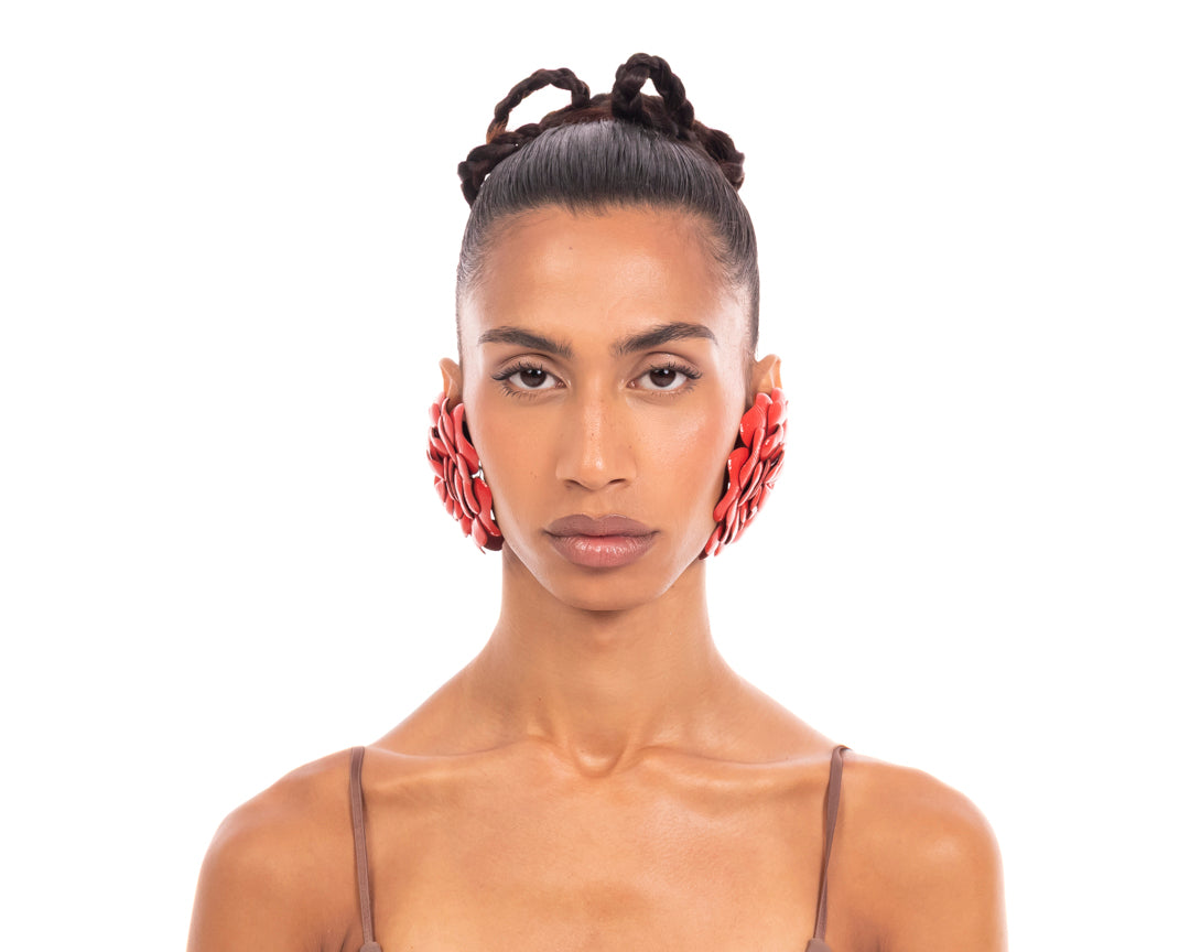 Bloom Earrings Red