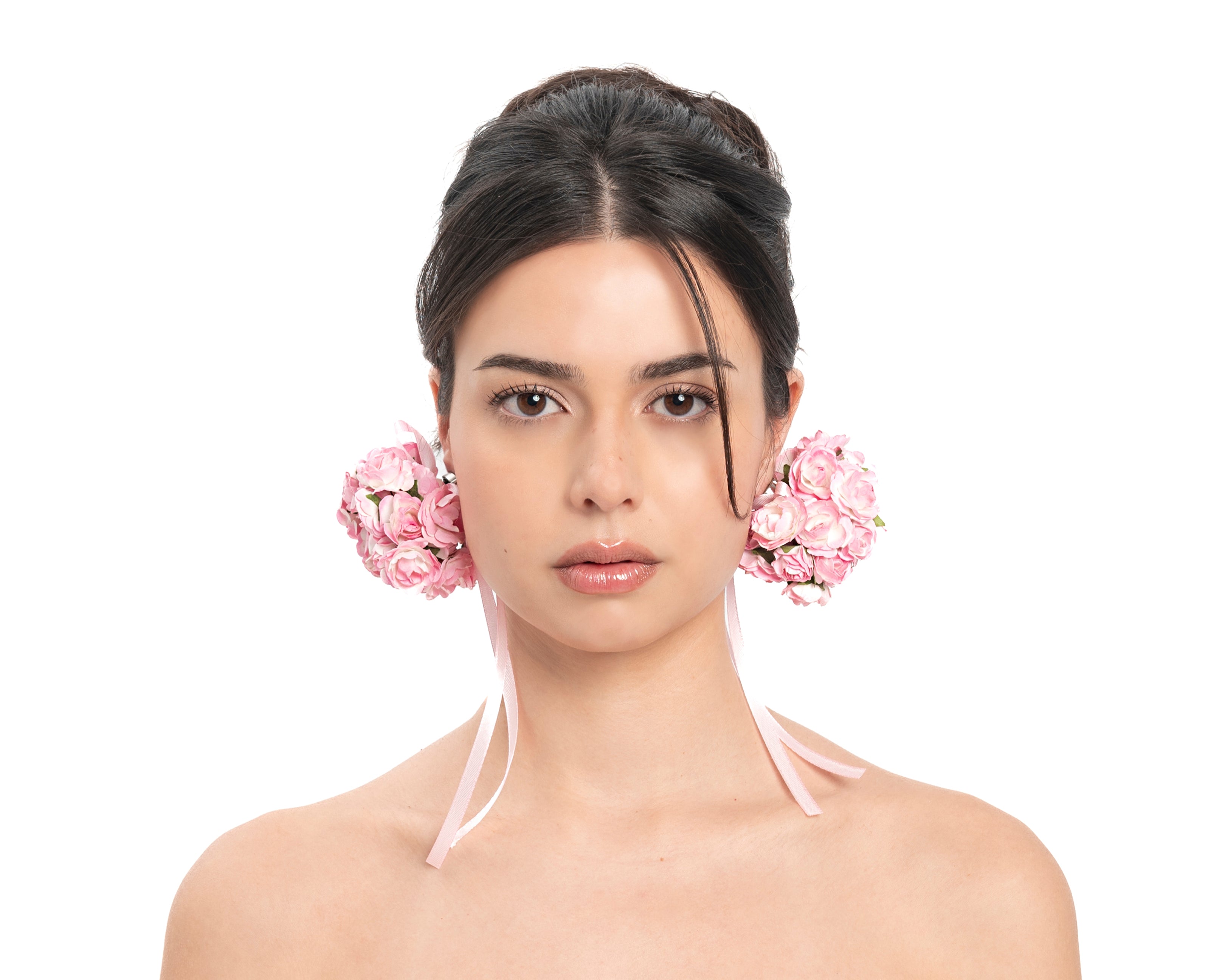 Wedding Bouquet Earrings - Pink