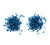 Bubble Bath Earrings - Petroleum Blue