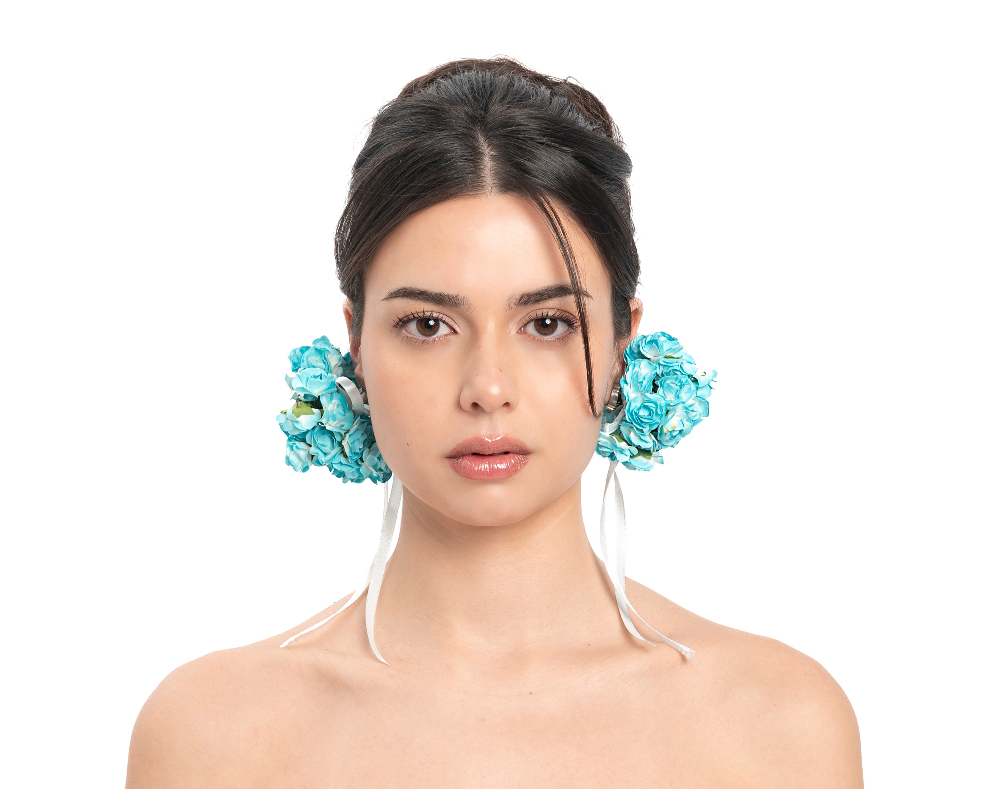 Wedding Bouquet Earrings - Blue