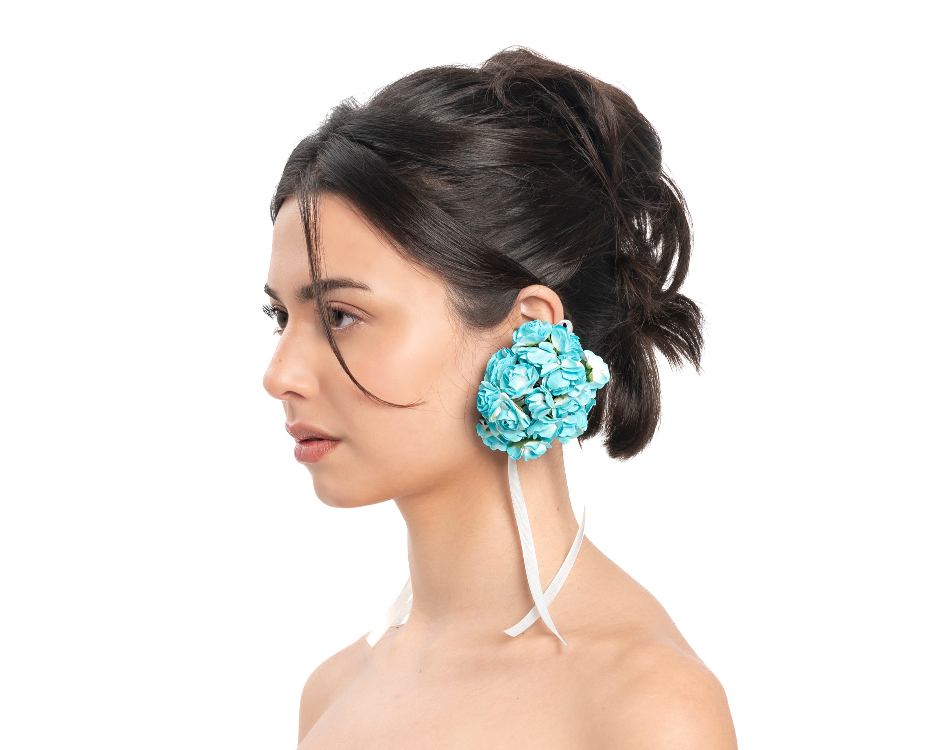 Wedding Bouquet Earrings - Blue