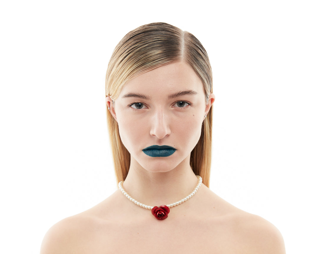 Rosebud Necklace - Red