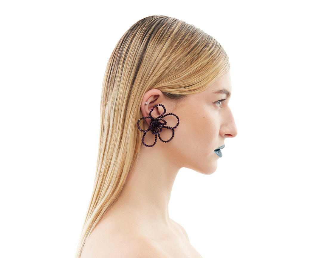 Loop Petal Earrings - Lilac