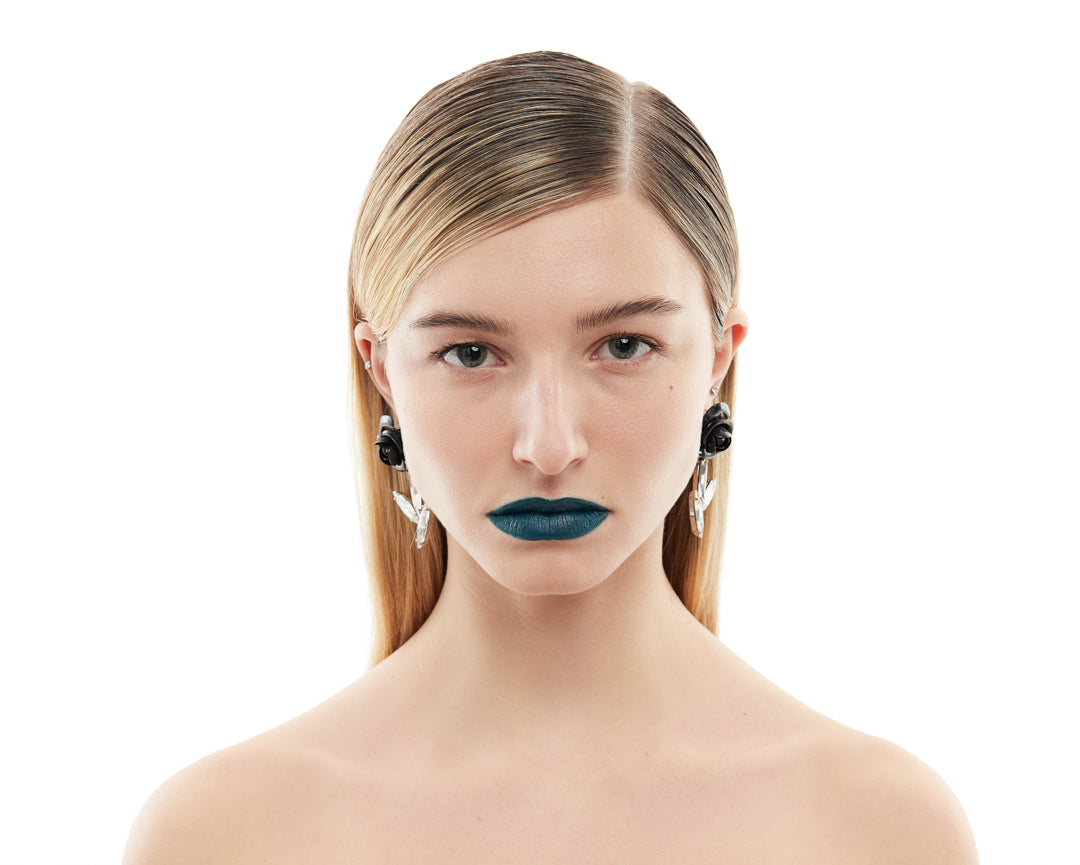 Roseblade Earrings - Black