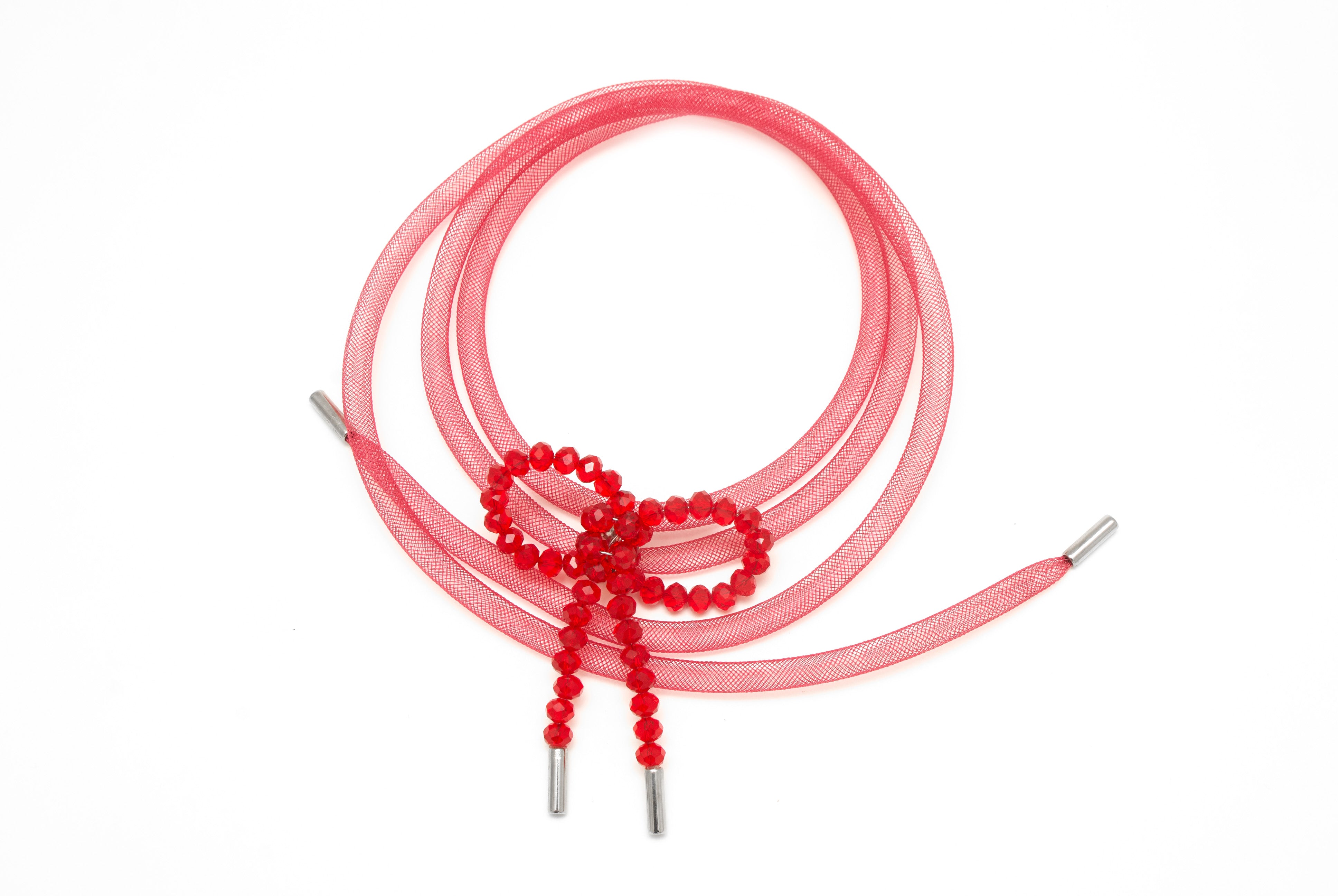 Lady Ribbon Choker - Red