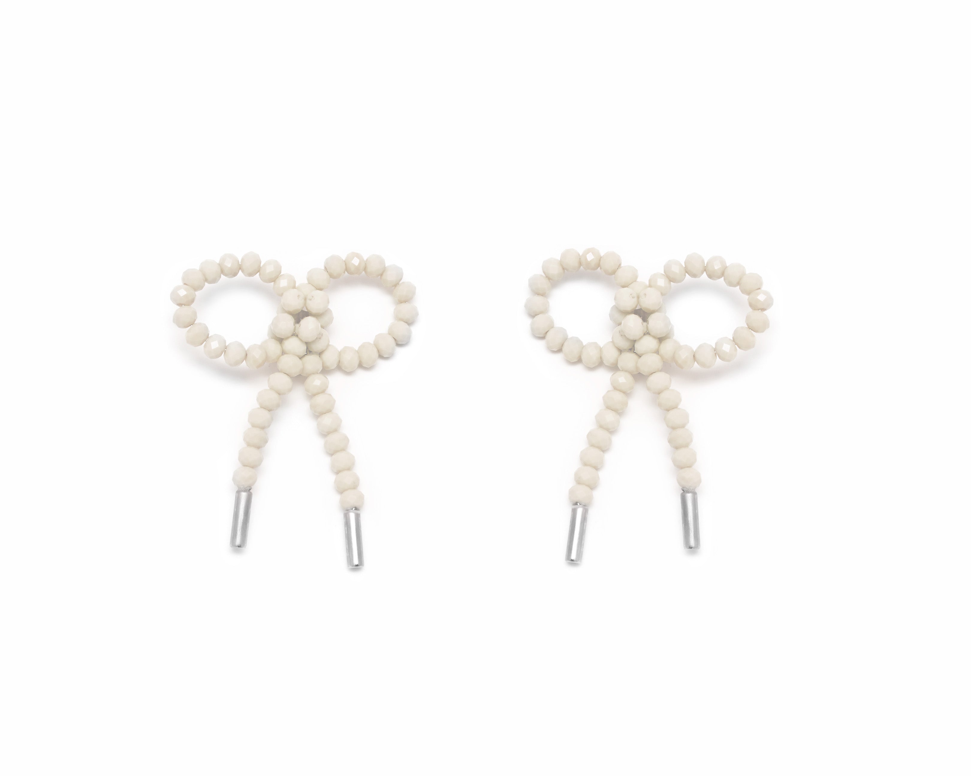 Lady Ribbon Earrings - Jade Off White