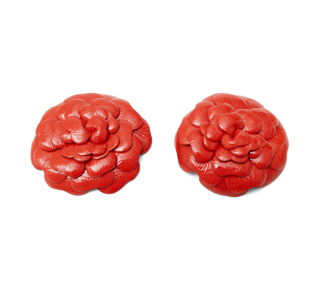 Bloom Earrings Red