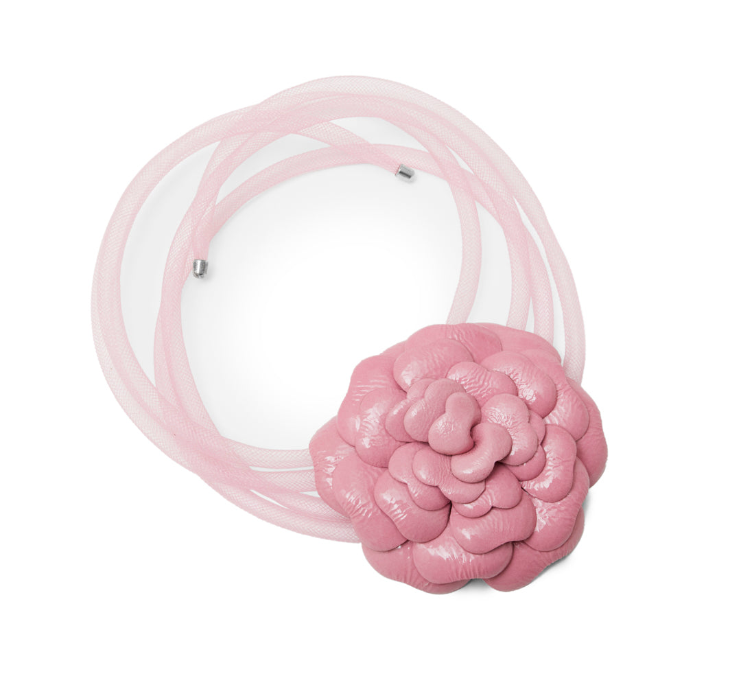 Solitary Bloom Choker Pink