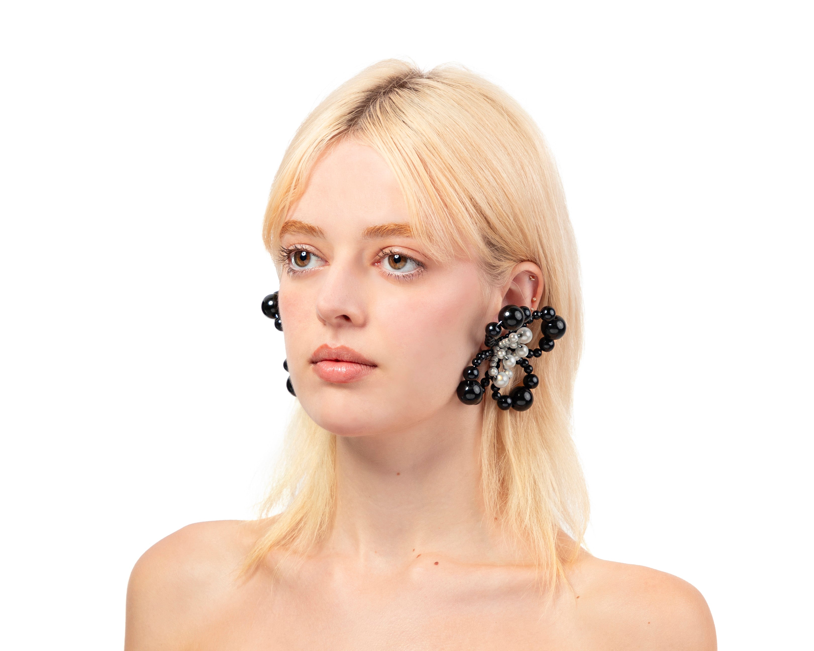 Candy Earrings - Black/ Reflective Grey