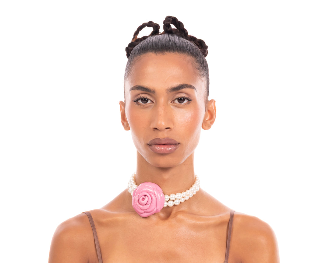 Silent Rose Choker Pink